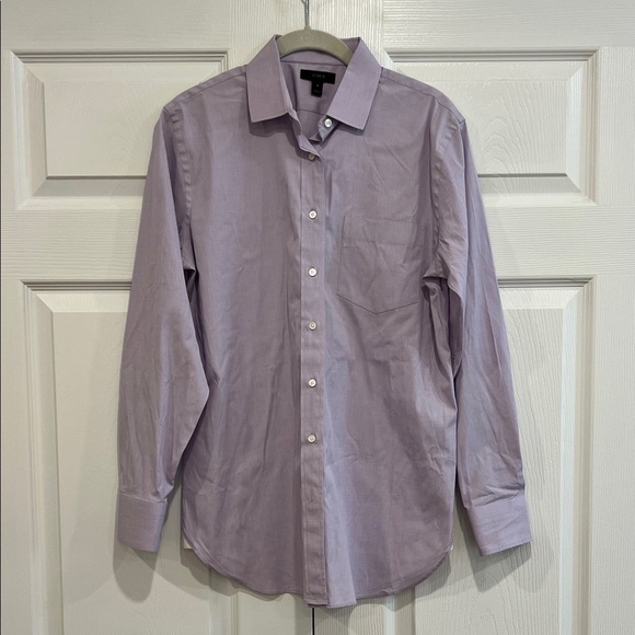 J. Crew Button Down Shirt Womens Lilac Size 6 - Picture 1 of 8